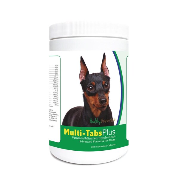 Healthy Breeds Miniature Pinscher Multi-Tabs Plus Chewable Tablets, 365PK - 840235123290