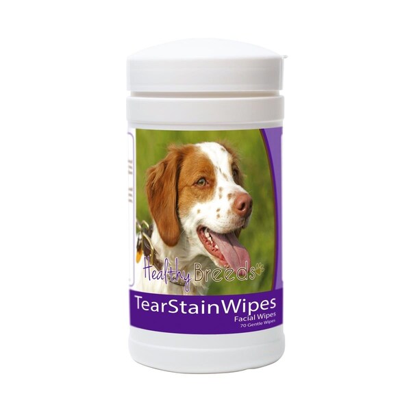 Healthy Breeds Brittany Tear Stain Wipes - 840235152736
