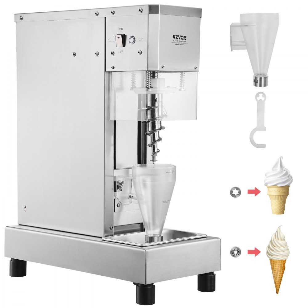 VEVOR Ice Cream Blender 750W  Ice Cream Mixer Stir Machine 304 Stainless Steel - BQLJBJBZL750YIE4AV1
