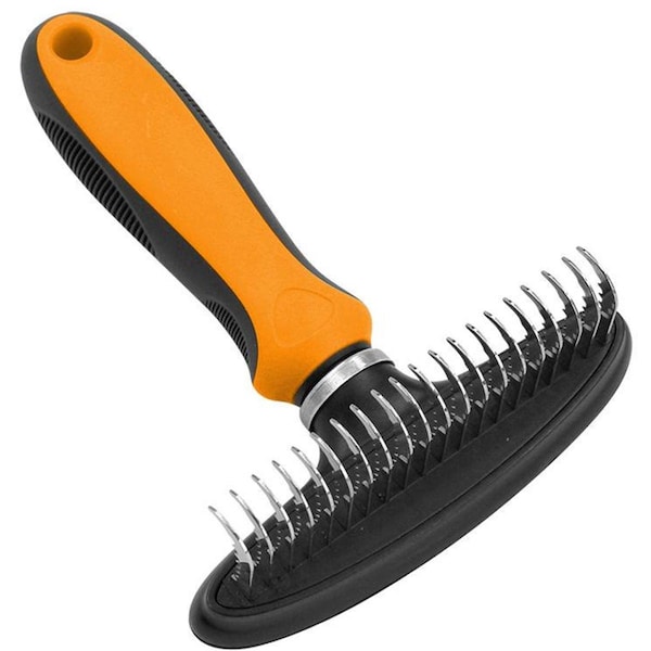 Petpurifiers Flex Series Undercoat Dematter Grooming Pet Rake, Orange - One Size - PE3169819
