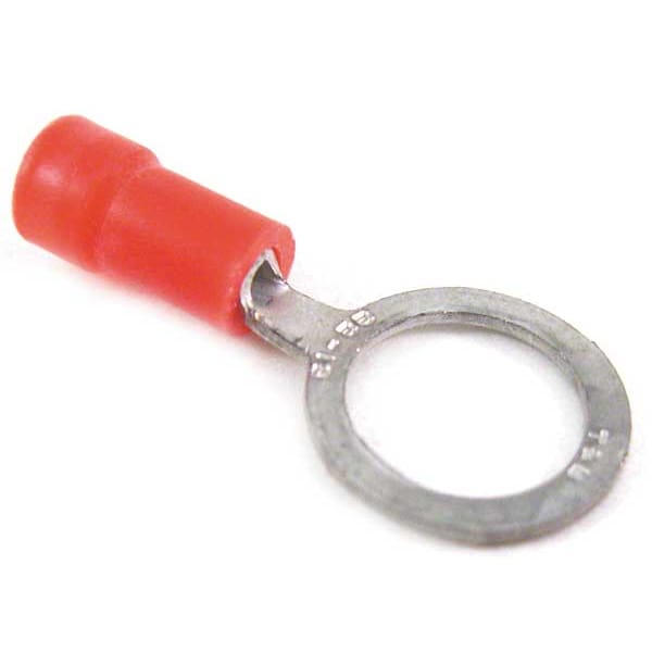 Sta-Kon 22-16 AWG Vinyl Ring Terminal #6 Stud PK100 - 18RA-6