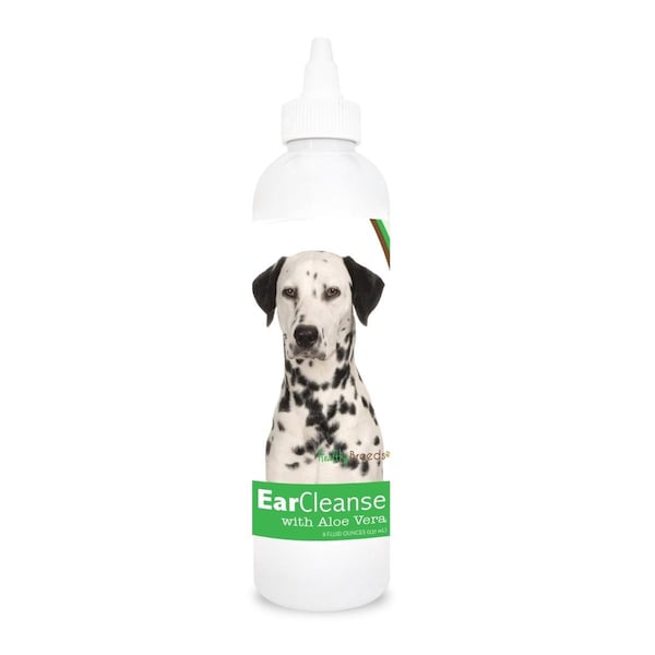Healthy Breeds 8 oz Dalmatian Ear Cleanse with Aloe Vera Cucumber Melon - 840235105862