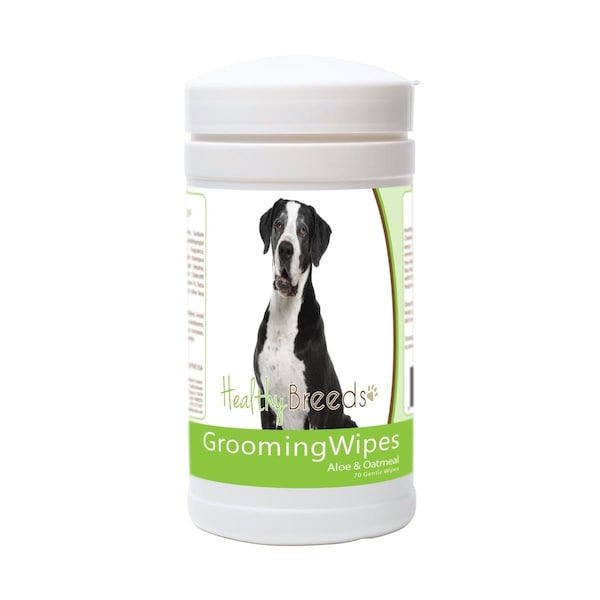 Healthy Breeds Great Dane Grooming Wipes - 70 Count, 70PK - 840235173335