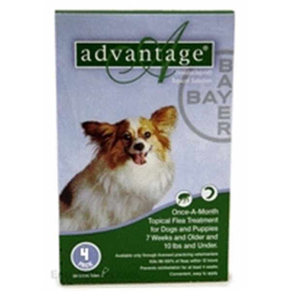 Bayer Bayer ADVANTAGE4-GREEN Advantage 4 Pack Dog 0-10 Lbs. - Green - ADVANTAGE4-GREEN