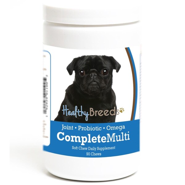 Healthy Breeds Pug all in one Multivitamin Soft Chew, 90PK - 192959011005