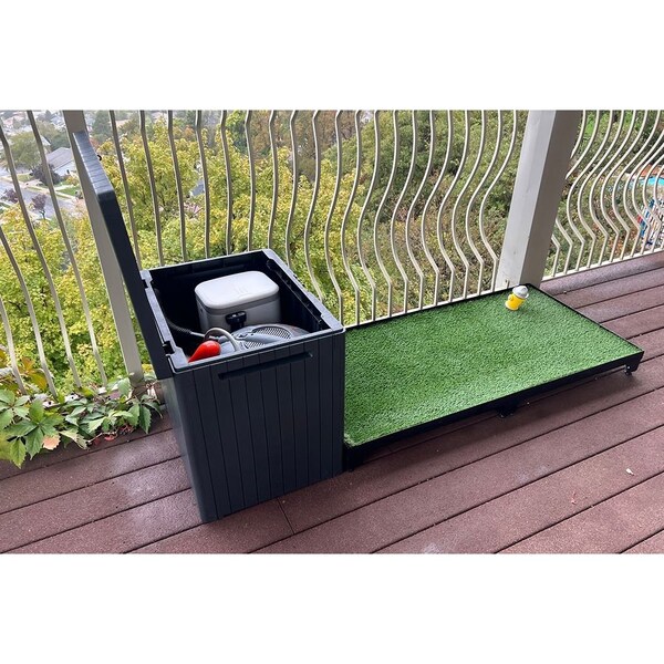 K9 Kennel Store 2ft X 4ft Quick N Clean Potty Station W/Plastic Potty Attendant - 2X4PS-PPA