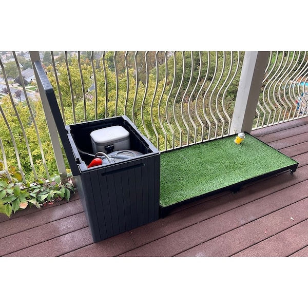 K9 Kennel Store 2ft X 4ft Quick N Clean Potty Station W/Plastic Potty Attendant - 2X4PS-PPA