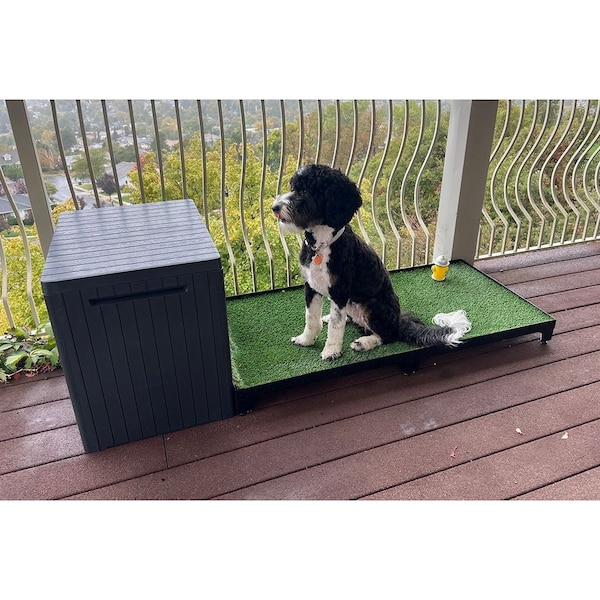 K9 Kennel Store 2ft X 4ft Quick N Clean Potty Station W/Plastic Potty Attendant - 2X4PS-PPA