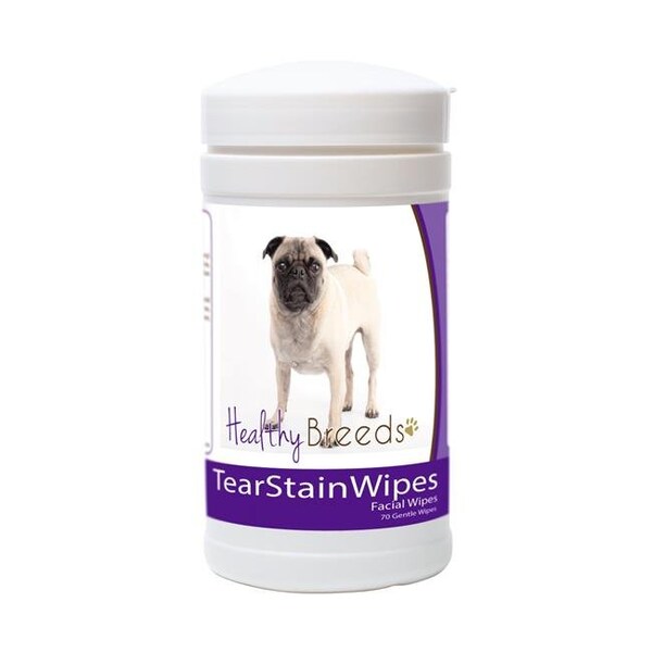 Healthy Breeds Healthy Breeds 840235153016 Pug Tear Stain Wipes - 840235153016
