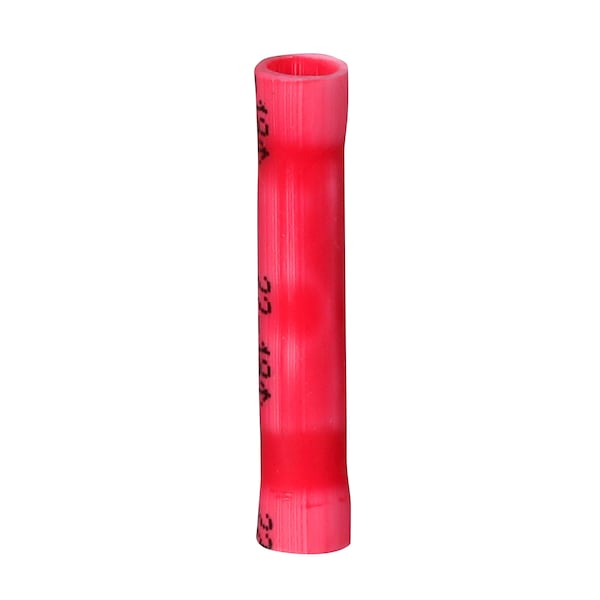 3M Scotchlok Butt Splice Connector, 22-18AWG, Red, PK100 - MVU18BCX