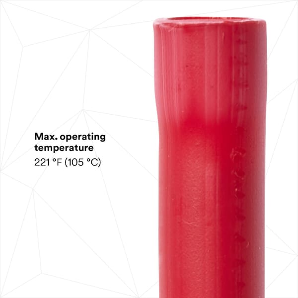 3M Scotchlok Butt Splice Connector, 22-18AWG, Red, PK100 - MVU18BCX