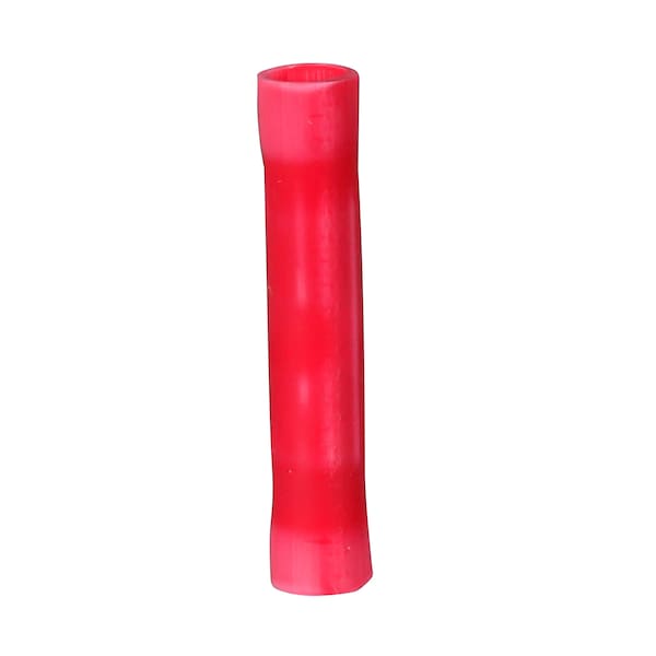 3M Scotchlok Butt Splice Connector, 22-18AWG, Red, PK100 - MVU18BCX