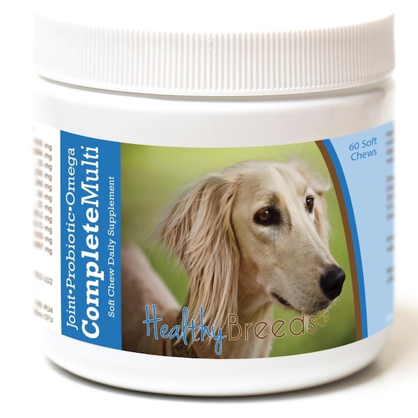 Healthy Breeds Saluki all in one Multivitamin Soft Chew, 60PK - 192959008913