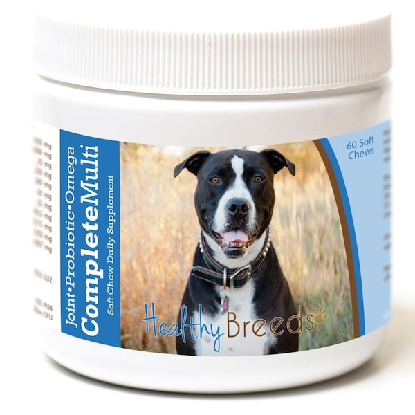Healthy Breeds Pit Bull All in One Multivitamin Soft Chew, 60PK - 192959008650
