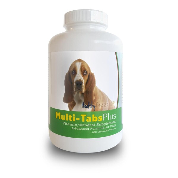Healthy Breeds Basset Hound Multi-Tabs Plus Chewable Tablets, 180PK - 840235139750