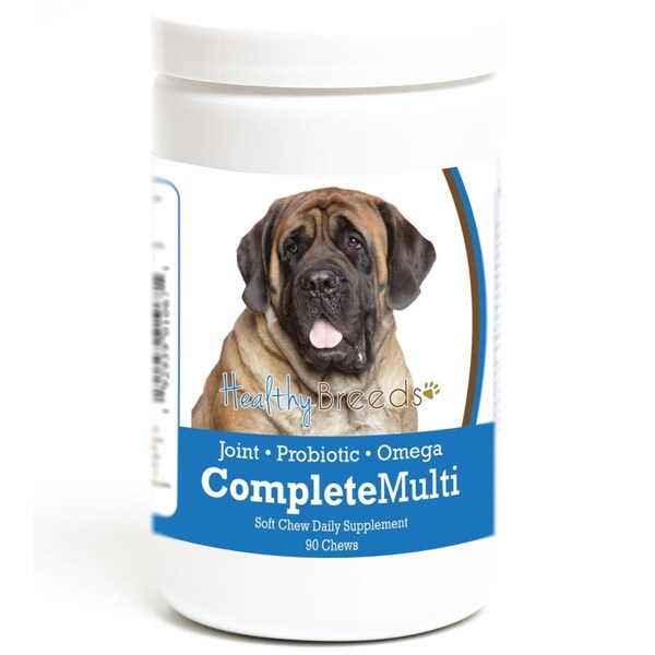 Healthy Breeds Mastiff all in one Multivitamin Soft Chew, 90PK - 192959010671
