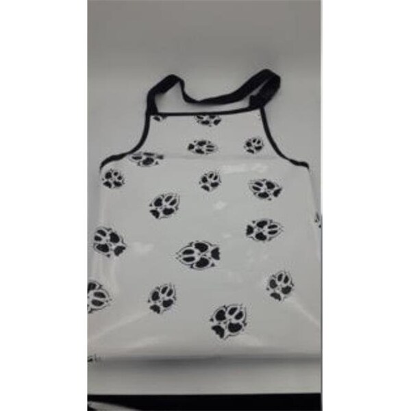Pamperedpets Groomers Apron for Pets; White and Grey - PA69494