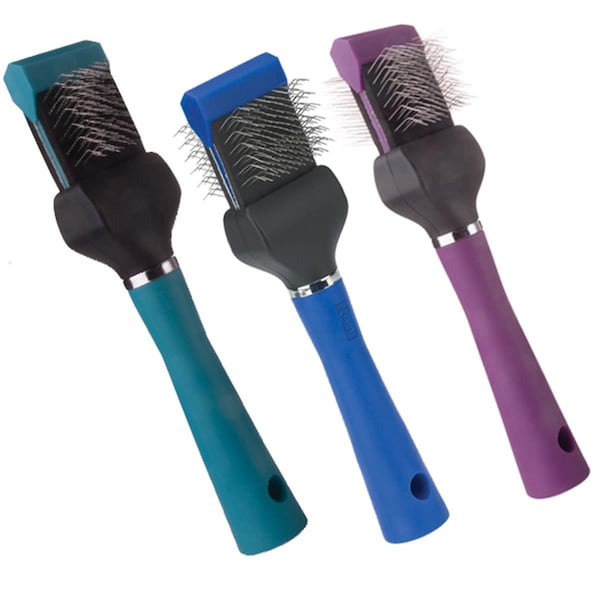 Pamperedpets MGT Slicker Brush Double Flex Hard Teal - PA439191