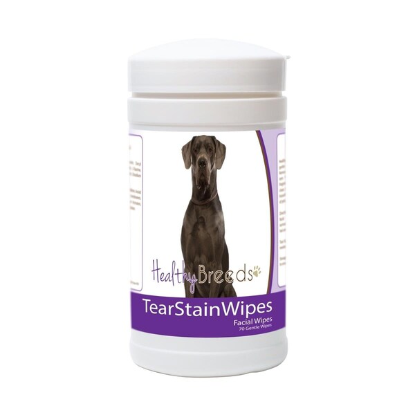 Healthy Breeds Great Dane Tear Stain Wipes - 70 Count, 70PK - 840235173250