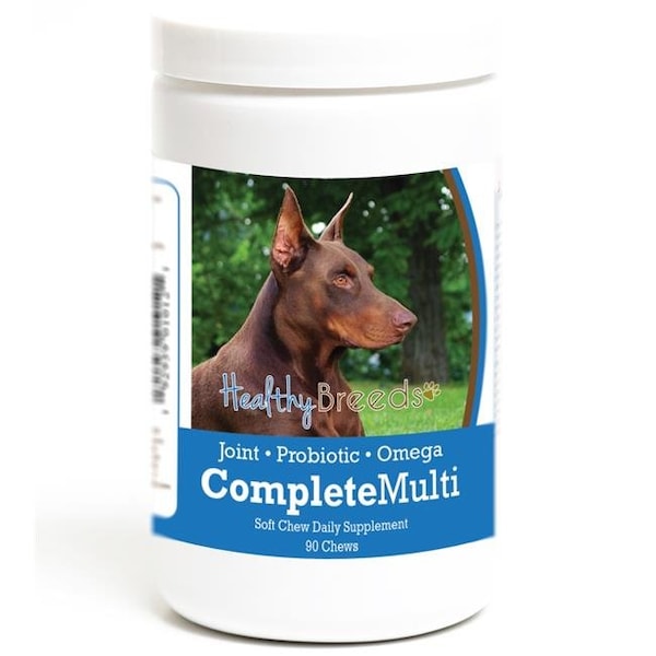 Healthy Breeds Healthy Breeds 192959010121 Doberman Pinscher all in one Multivitamin Soft Chew - 90 Count - 192959010121