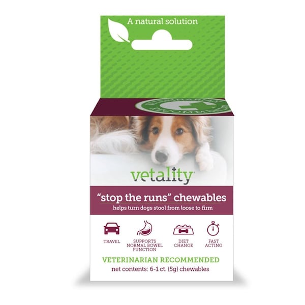 Tevra Brands Vetality Stop the Runs Chewables for Dogs - 6 Count - 190623300035