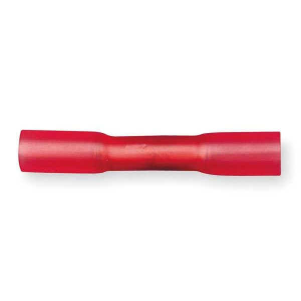 3M Butt Splice Connector, 22-18 AWG, Red, PK25 - BSV18Q