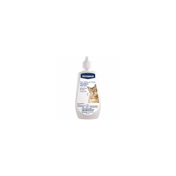 Sergeants Pet Cat Ear Mite/Tick Treatment, Liquid, Fragrance-Free, 3 oz Squeeze Bottle - 2815