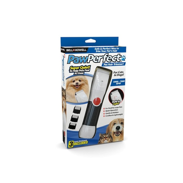 Bell + Howell Cordless Trimmer Paw Perfect Black/White Cat/Dog Black/White - 7540