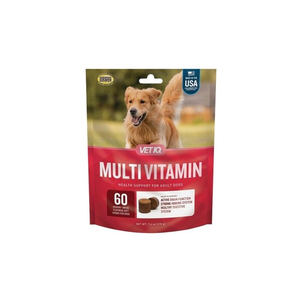 Petiq 5-in-1 Dog Multivitamin, Hickory Smoke Flavor, 60-Ct., 60PK - 142