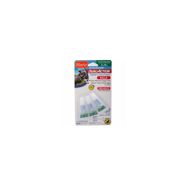 Hartz Mountain Corporaton UltraGuard Dual-Action Topical Flea & Tick Drops, 5-14 Lb. Dogs, 3PK - 15648
