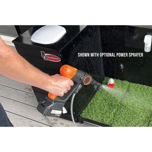 K9 Kennel Store 2ft X 2ft Quick N Clean Potty Station W/Steel Potty Attendant and Pee Guard - 2X2PS-PA-PG