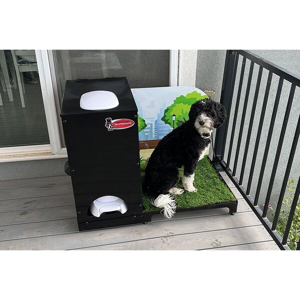 K9 Kennel Store 2ft X 2ft Quick N Clean Potty Station W/Steel Potty Attendant and Pee Guard - 2X2PS-PA-PG