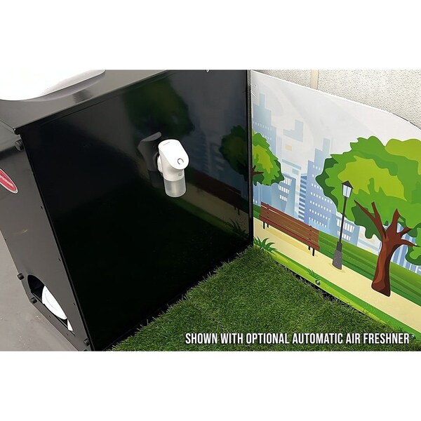 K9 Kennel Store 2ft X 2ft Quick N Clean Potty Station W/Steel Potty Attendant and Pee Guard - 2X2PS-PA-PG
