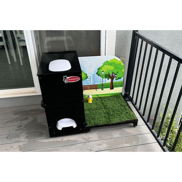 K9 Kennel Store 2ft X 2ft Quick N Clean Potty Station W/Steel Potty Attendant and Pee Guard - 2X2PS-PA-PG