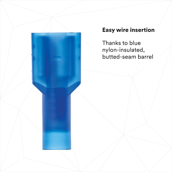 3M Scotchlok Female Disconnect, Blue, 16-14AWG, PK100 - MNU14-250DFIX