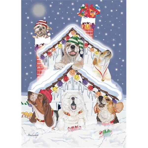 Pipsqueak Productions Pipsqueak Productions C532 Mix Dog  Holiday Boxed Cards - C532