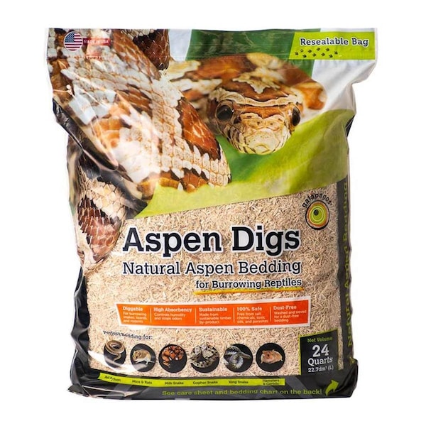Petmasters Aspen Digs Natural Aspen Substrate Bedding - 24 qt. - PE3641048