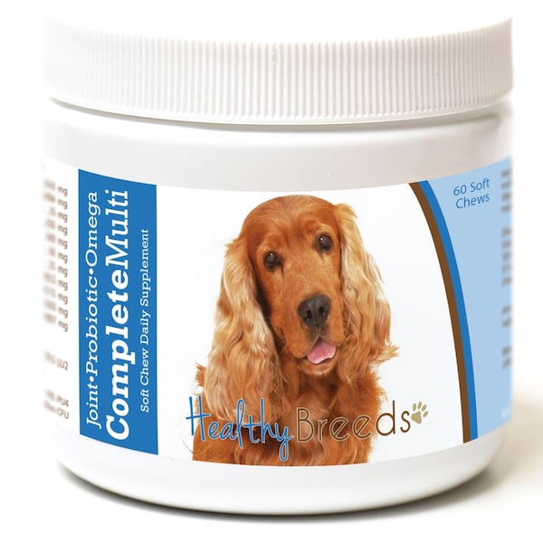 Healthy Breeds Cocker Spaniel All in One Multivitamin Soft Chew, 60PK - 192959007820