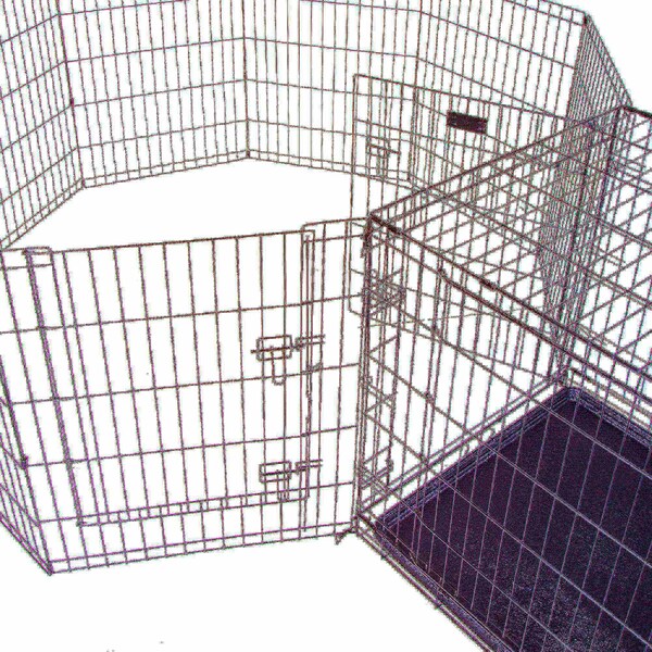 Pet Adobe Pet Adobe Folding Puppy Playpen - Versatile, Portable, Folding 58 x 60 x 30 Enclosure for Pets - 422239INN
