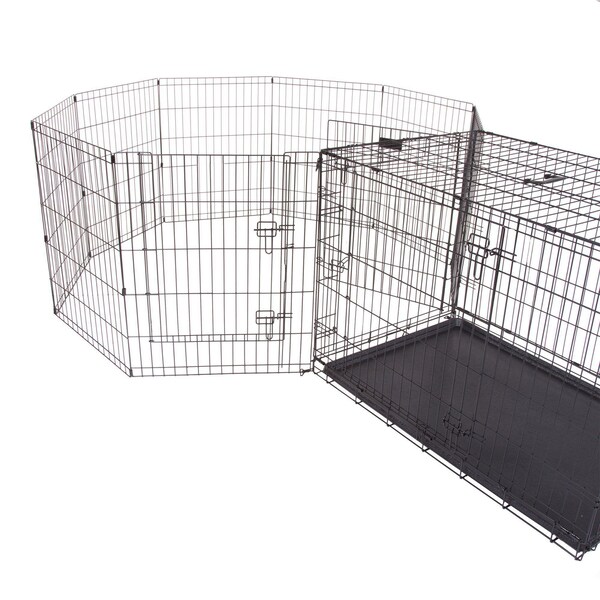 Pet Adobe Pet Adobe Folding Puppy Playpen - Versatile, Portable, Folding 58 x 60 x 30 Enclosure for Pets - 422239INN