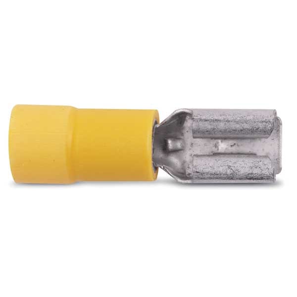 Sta-Kon Female Disconnect, Yellow, 12-10AWG, PK50 - 10RC-250F