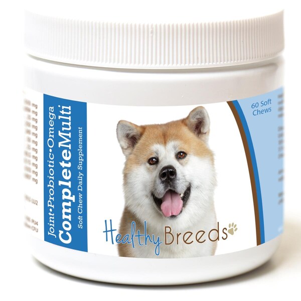 Healthy Breeds Akita All in One Multivitamin Soft Chew, 60PK - 192959007210