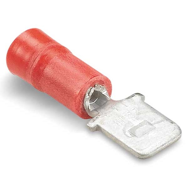 Sta-Kon Male Disconnect, Red, 22-18AWG, PK100 - 18RA-250T