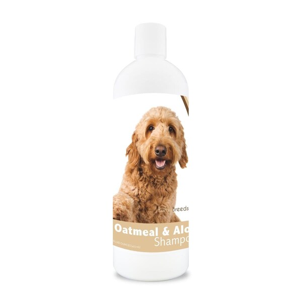 Healthy Breeds 16 oz Goldendoodle Oatmeal Shampoo with Aloe - 840235107279