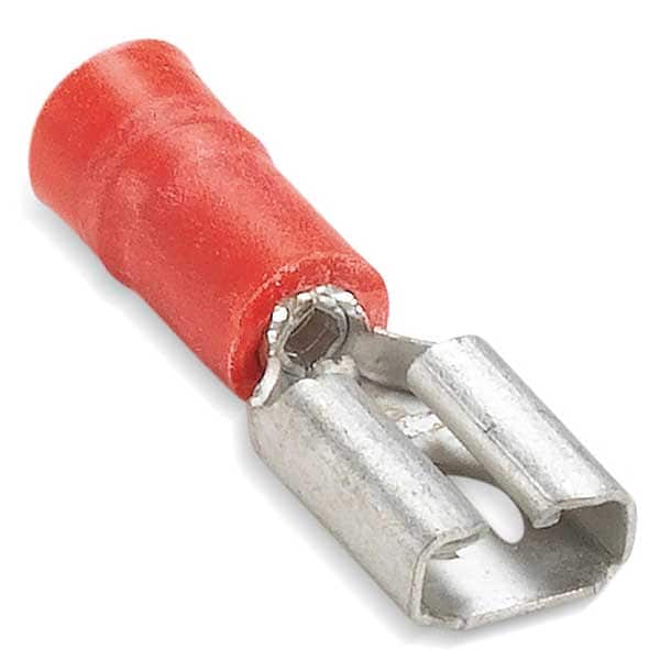 Sta-Kon Female Disconnect, Red, 22-18AWG, PK100 - 18RA-250F