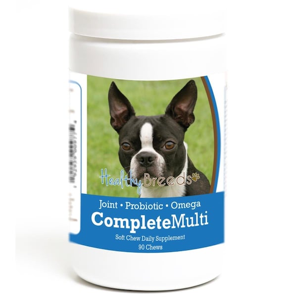 Healthy Breeds Boston Terrier all in one Multivitamin Soft Chew, 90PK - 192959009774