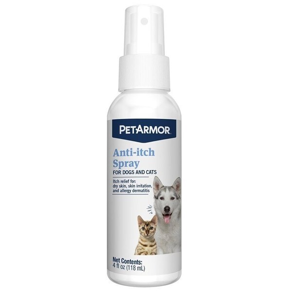 Petarmor Anti-Itch Spray, Liquid, Adult Lifestage, 4 oz Bottle - 2713