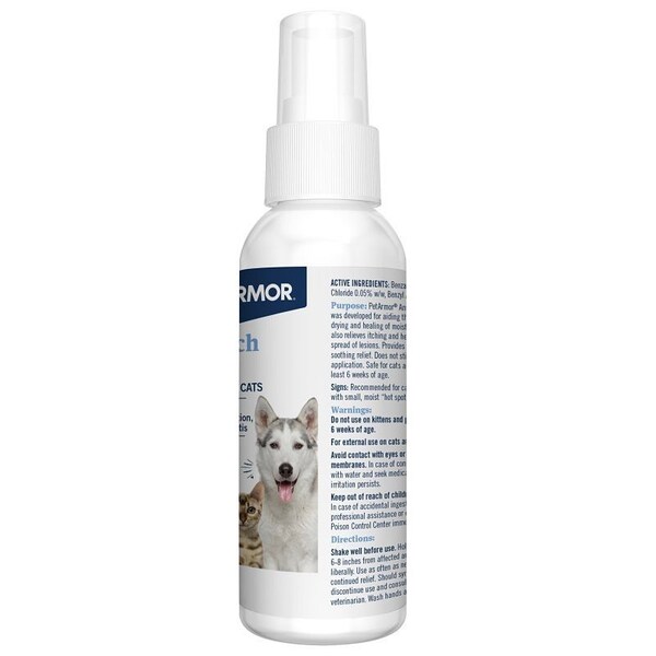 Petarmor Anti-Itch Spray, Liquid, Adult Lifestage, 4 oz Bottle - 2713