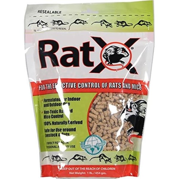 Ecoclear Product Ratx Ecoclear Product Ratx AX00000 All-Natural Non-Toxic Rat & Mouse Killer Pellets; 1 lbs - AX00000