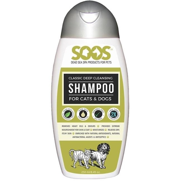 Sgs Instruments Soos PP101 Dead Sea Deep Cleansing Shampoo for Cats and Dogs - 250 ml. - PP101
